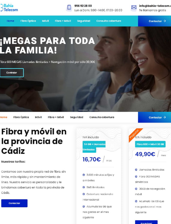 Web de Bahía Telecom